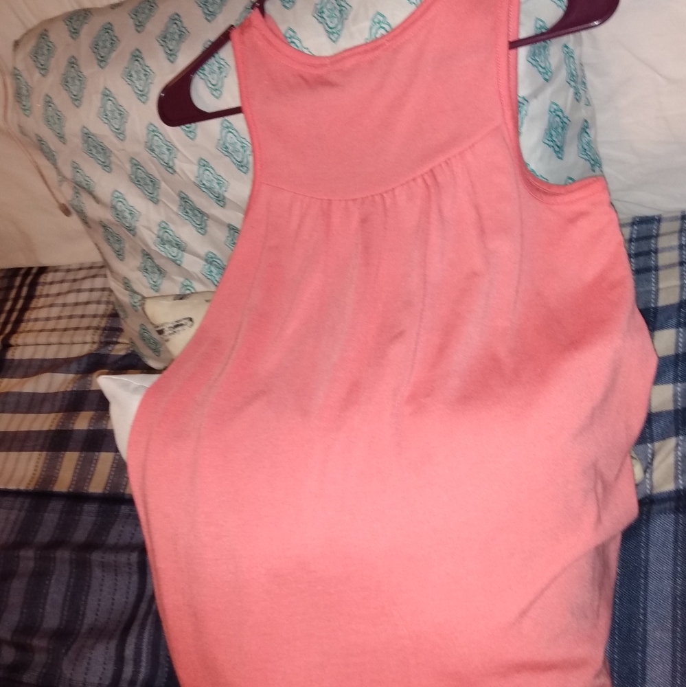 Coral colored shirt